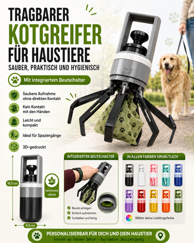 Tragbarer kotgreifer hund - kotgreifer,